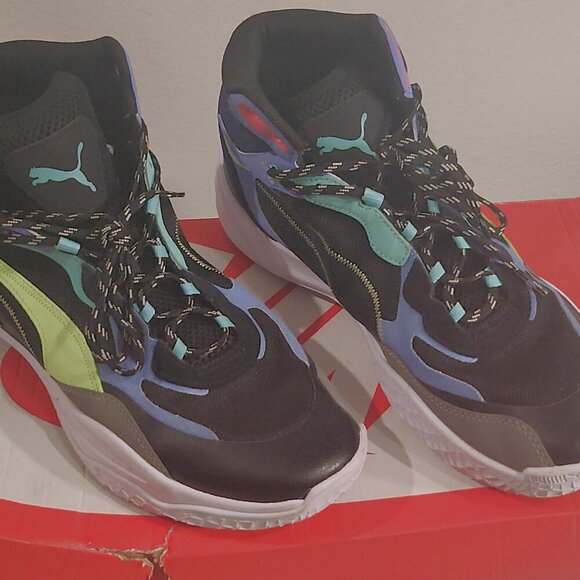 PUMA Playmaker Pro Mid - Tenis unisex para niños - Picture 5 of 11